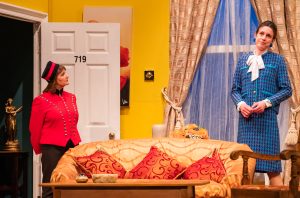 Actors from Giffnock Theatre Players performing the stage play - Plaza Suite by Neil Simon