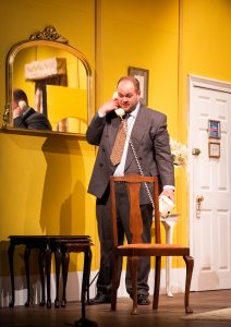 Actors from Giffnock Theatre Players performing the stage play - Plaza Suite by Neil Simon