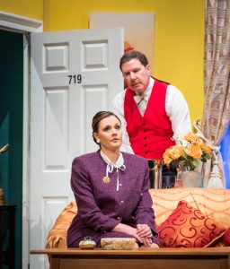 Actors from Giffnock Theatre Players performing the stage play - Plaza Suite by Neil Simon