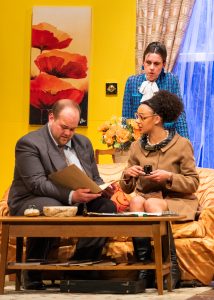 Actors from Giffnock Theatre Players performing the stage play - Plaza Suite by Neil Simon