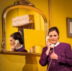 Actors from Giffnock Theatre Players performing the stage play - Plaza Suite by Neil Simon