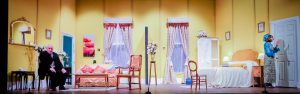 Actors from Giffnock Theatre Players performing the stage play - Plaza Suite by Neil Simon