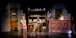 Actors from Giffnock Theatre Players performing the stage play - The Cripple of Inishmaan by Martin McDonagh