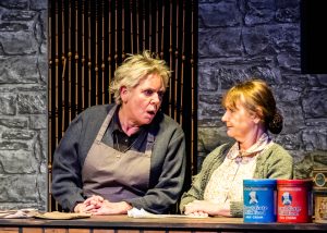 Actors from Giffnock Theatre Players performing the stage play - The Cripple of Inishmaan by Martin McDonagh