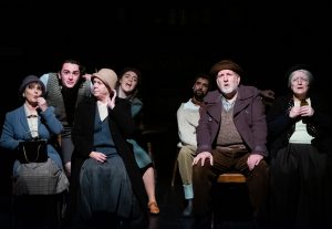 Actors from Giffnock Theatre Players performing the stage play - The Cripple of Inishmaan by Martin McDonagh