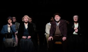 Actors from Giffnock Theatre Players performing the stage play - The Cripple of Inishmaan by Martin McDonagh
