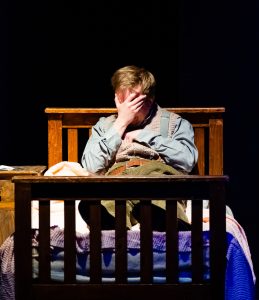 Actors from Giffnock Theatre Players performing the stage play - The Cripple of Inishmaan by Martin McDonagh